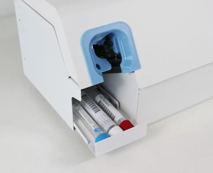 Godex GTL-100, dispensador de tubos con etiquetado de códigos de barras y textos