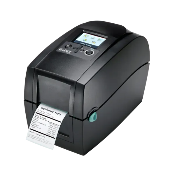 Mini impresora de etiquetas Godex RT200i con rendimiento industrial